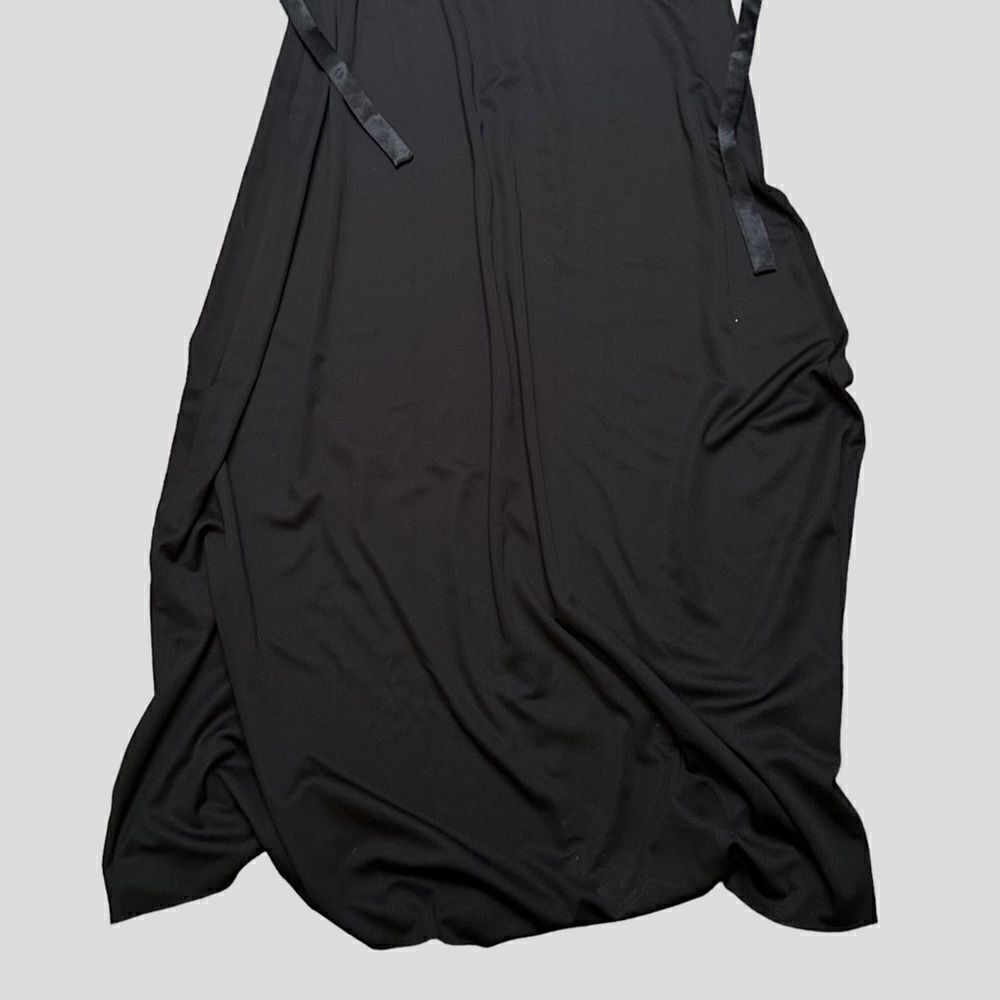 Vintage Full Length Black Dress with Velvet Top - Picture 2 of 8